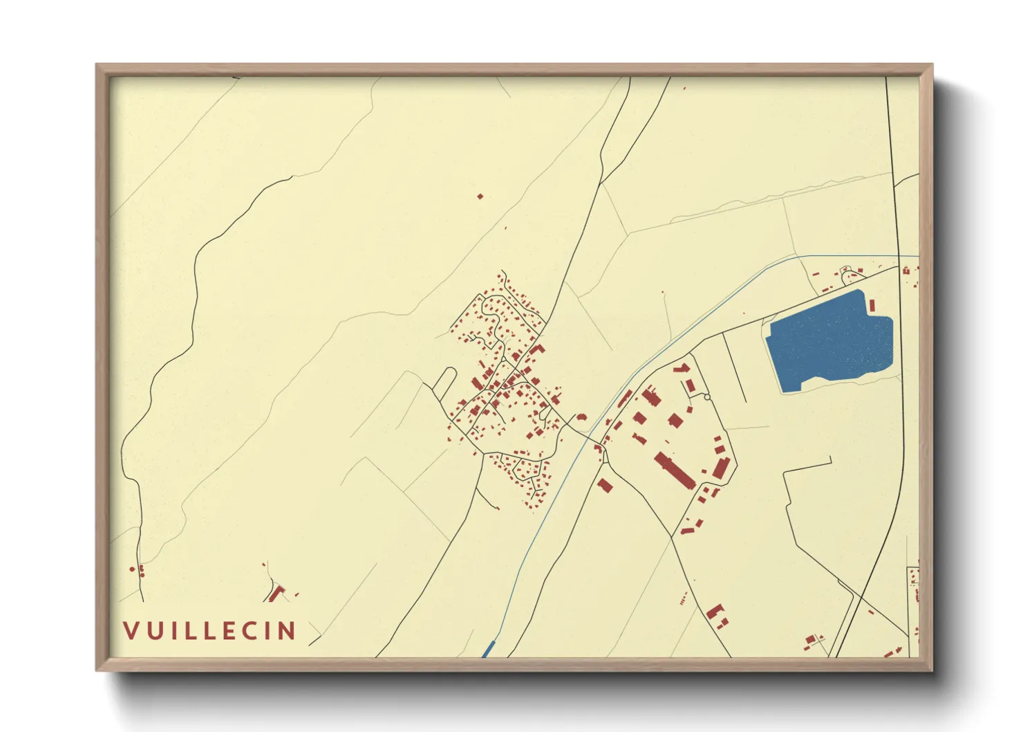 Une affiche de carte sur Vuillecin