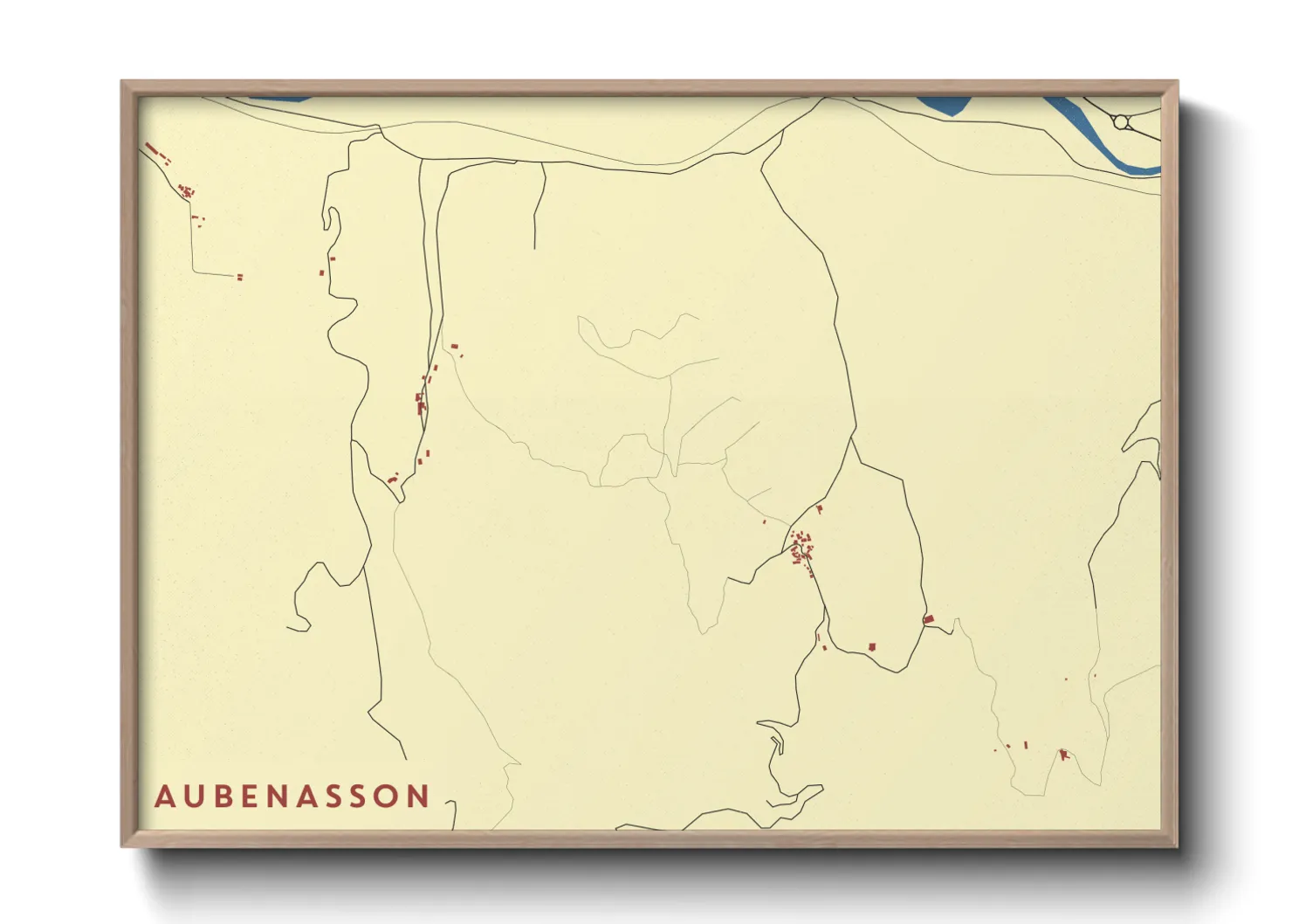 Une affiche de carte sur Aubenasson