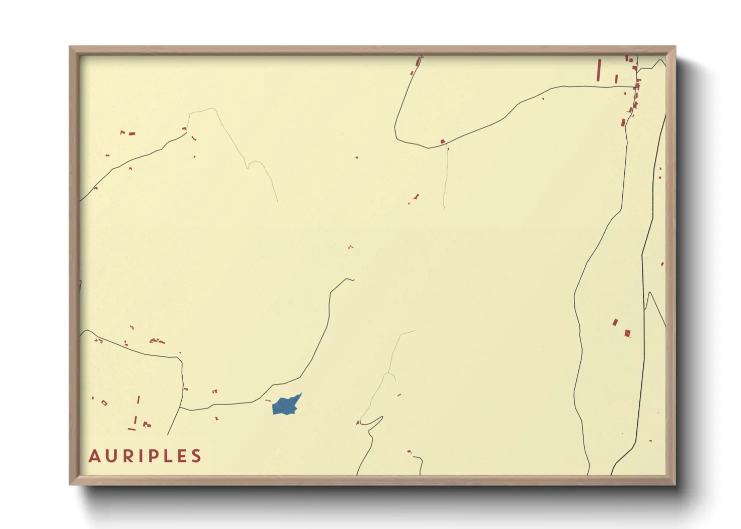 Une affiche de carte sur Auriples