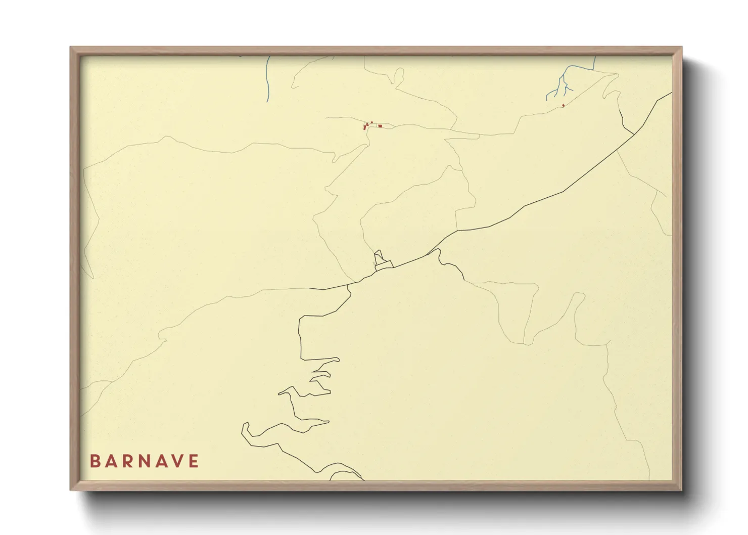 Une affiche de carte sur Barnave