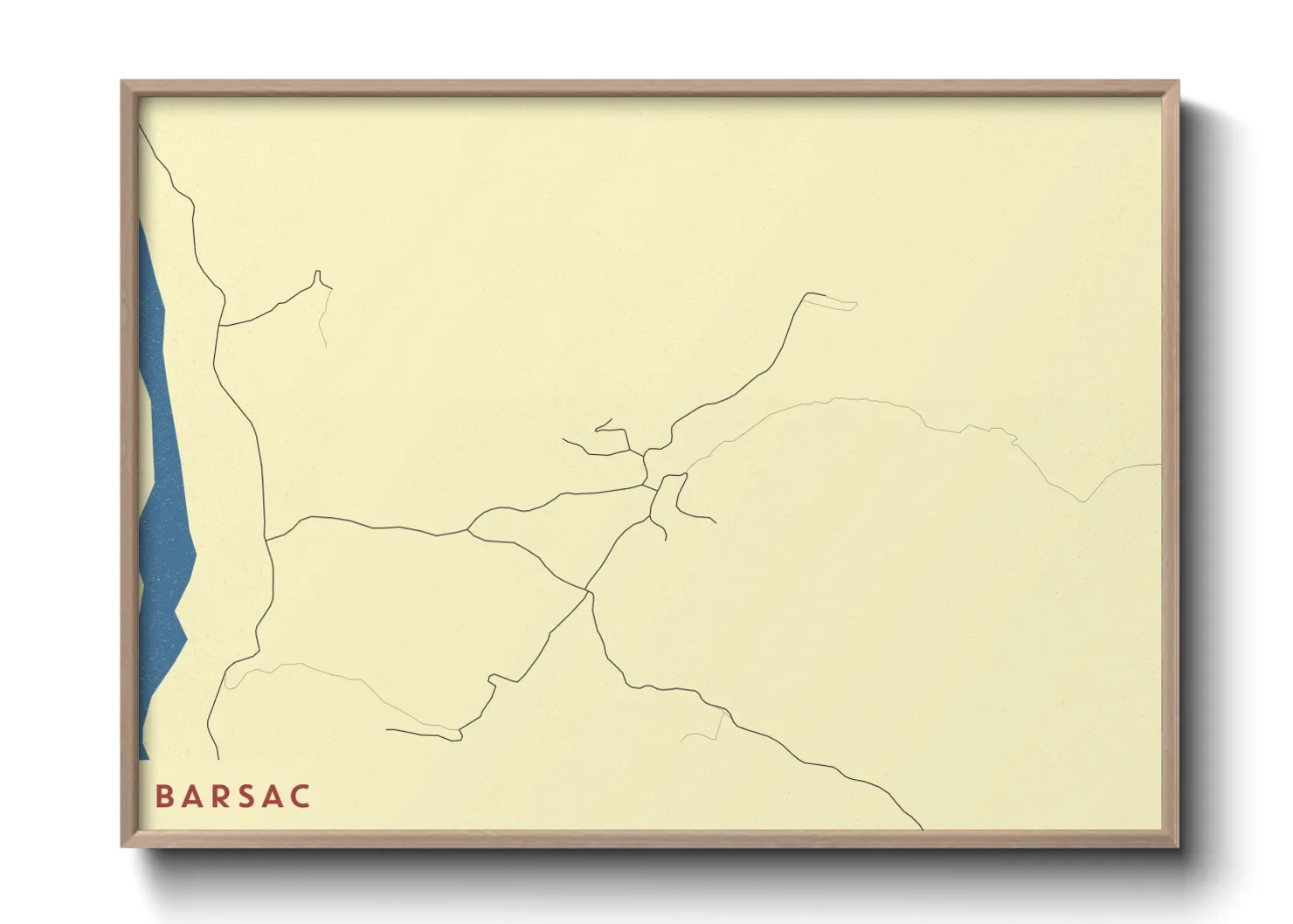 Une affiche de carte sur Barsac