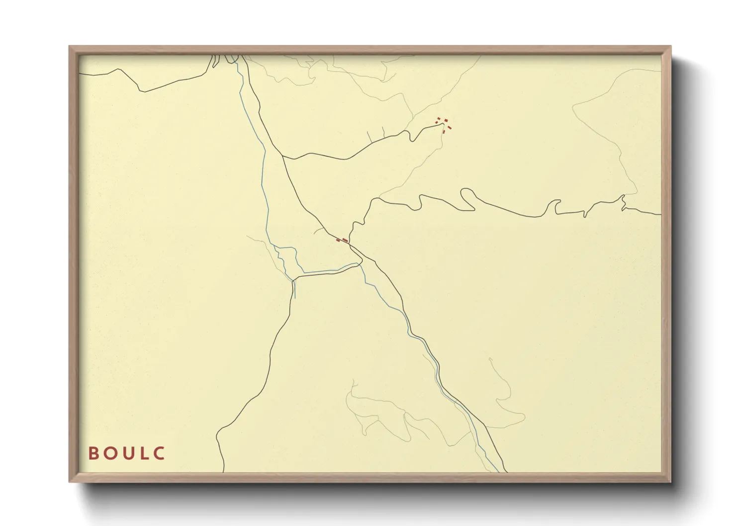 Une affiche de carte sur Boulc