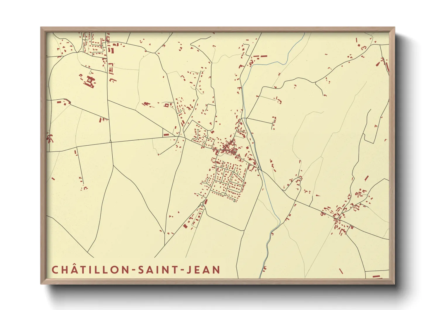 Une affiche de carte sur Châtillon-Saint-Jean