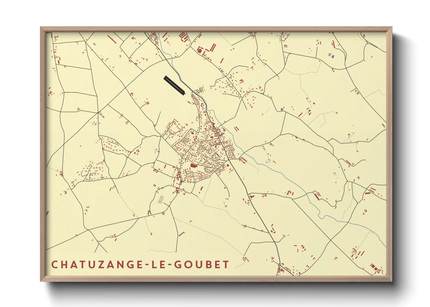 Une affiche de carte sur Chatuzange-le-Goubet