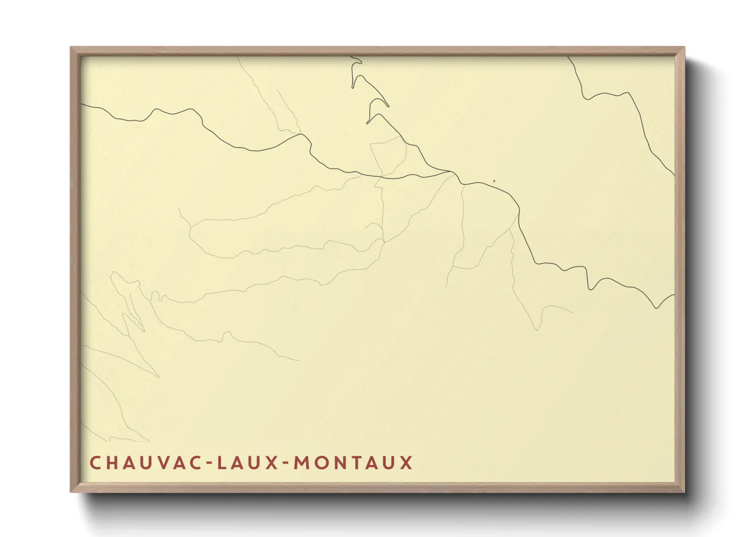 Une affiche de carte sur Chauvac-Laux-Montaux