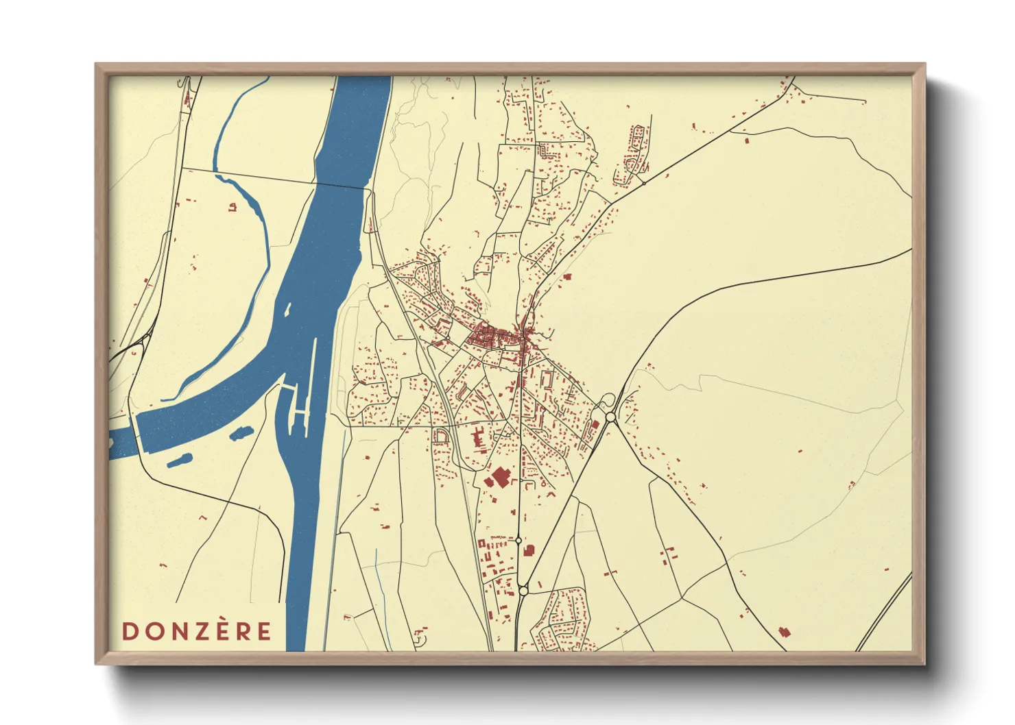 Une affiche de carte sur Donzère
