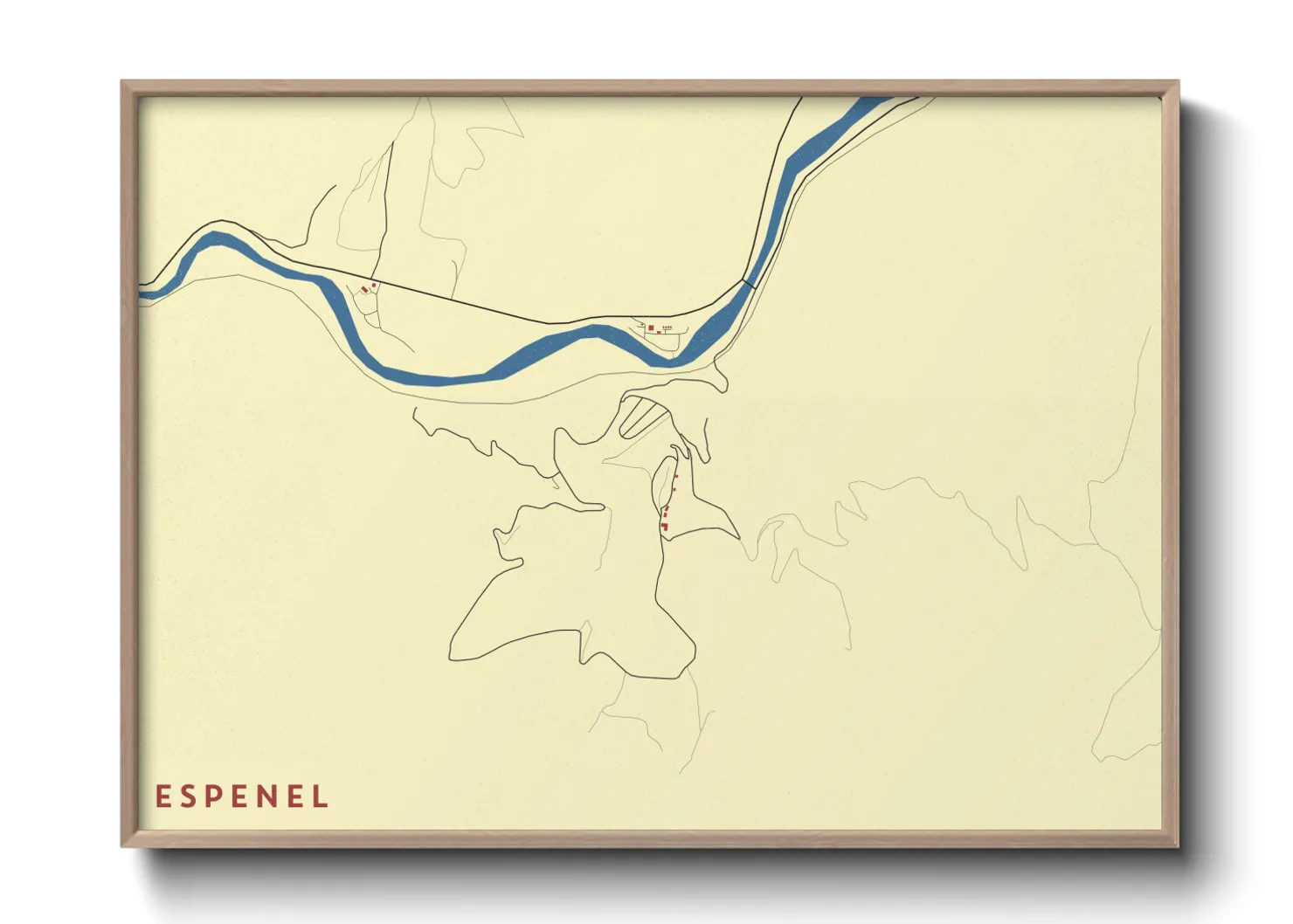 Une affiche de carte sur Espenel