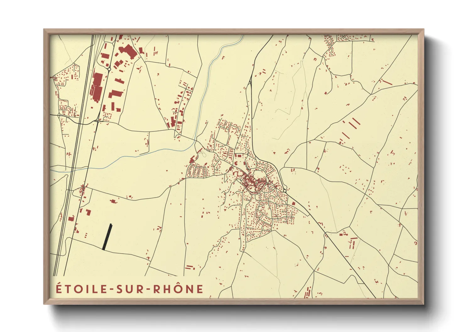 Une affiche de carte sur Étoile-sur-Rhône