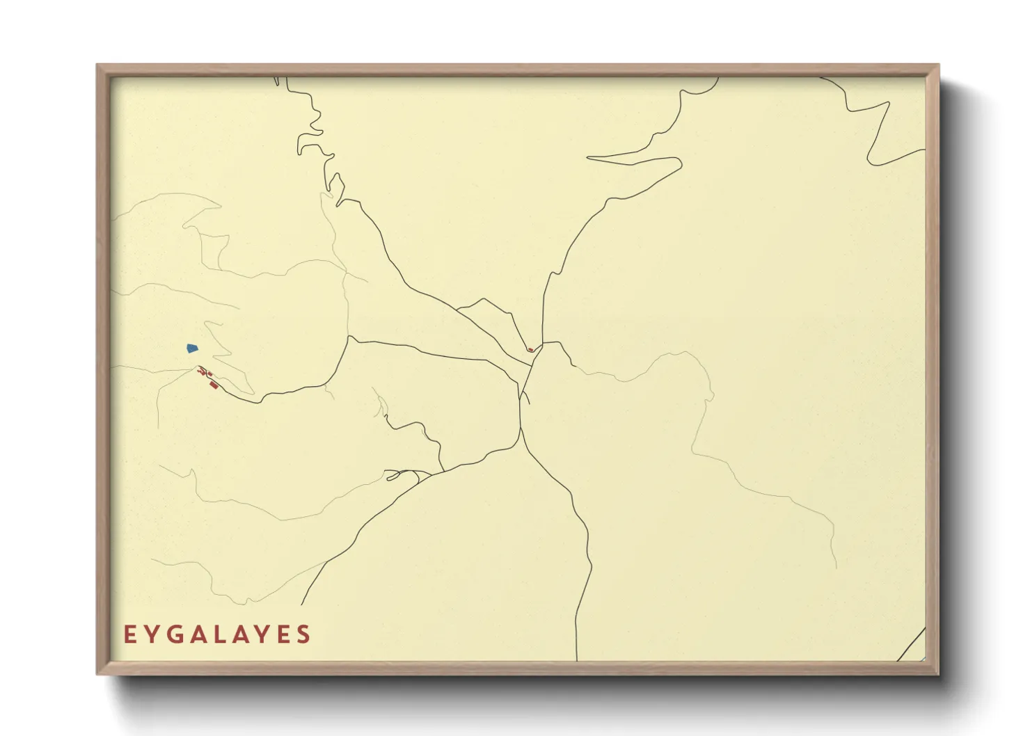 Une affiche de carte sur Eygalayes