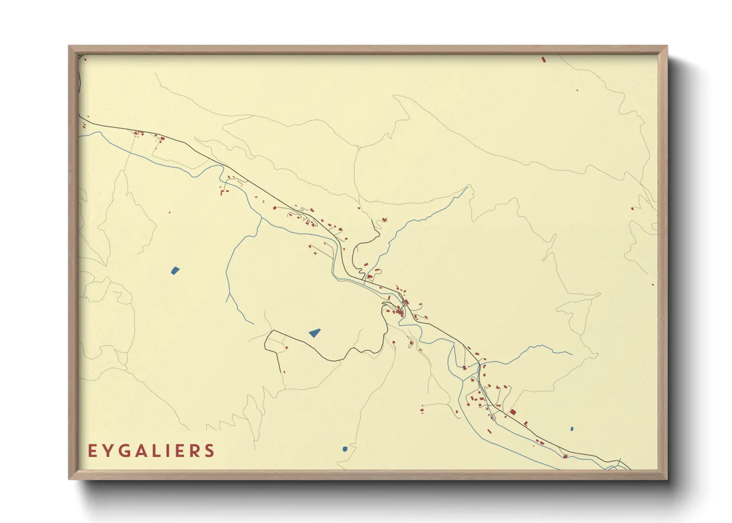 Une affiche de carte sur Eygaliers
