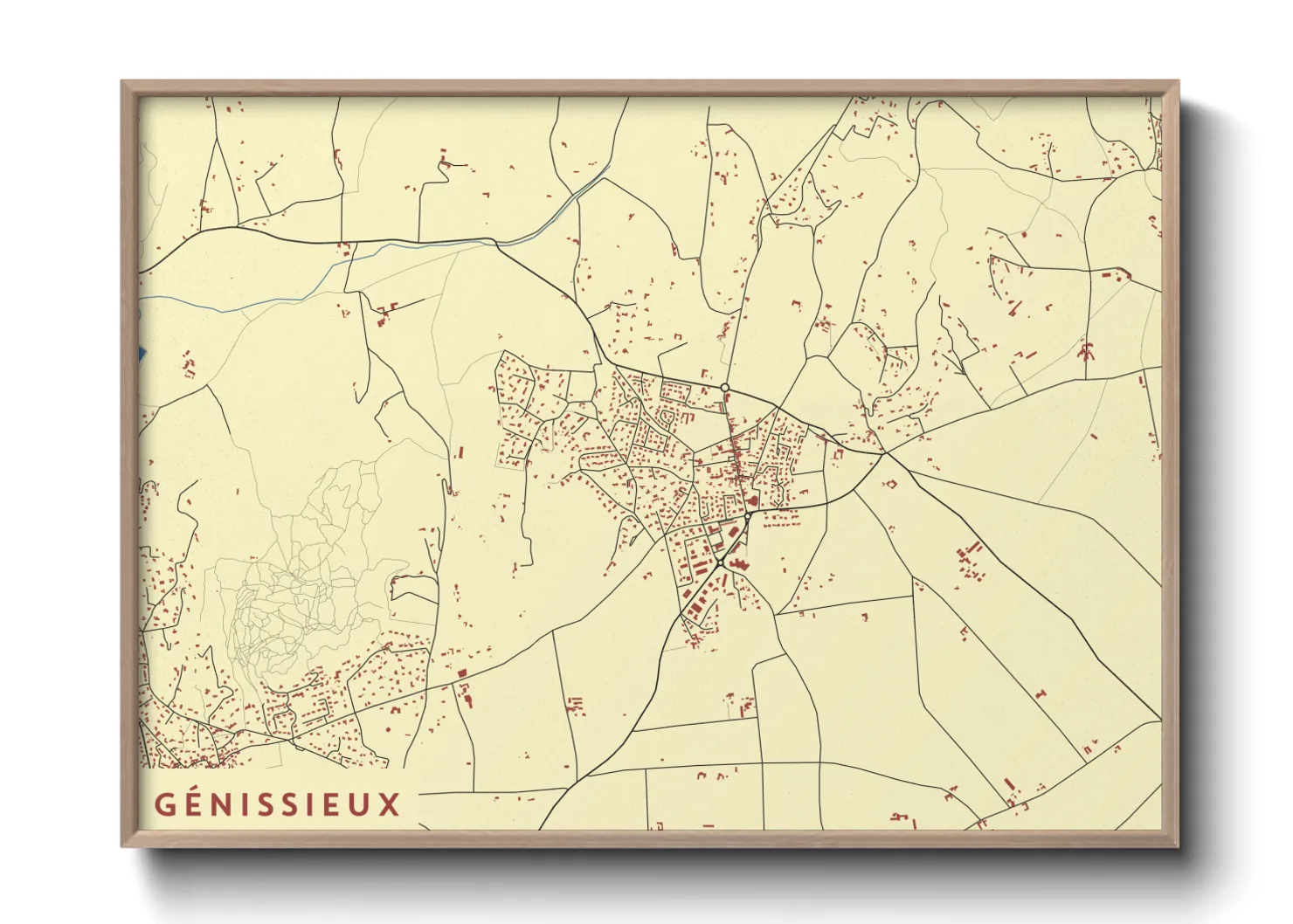 Une affiche de carte sur Génissieux