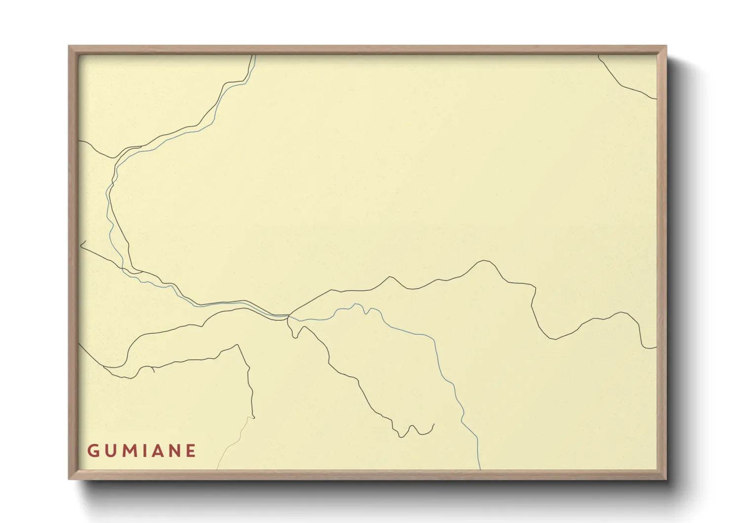 Une affiche de carte sur Gumiane