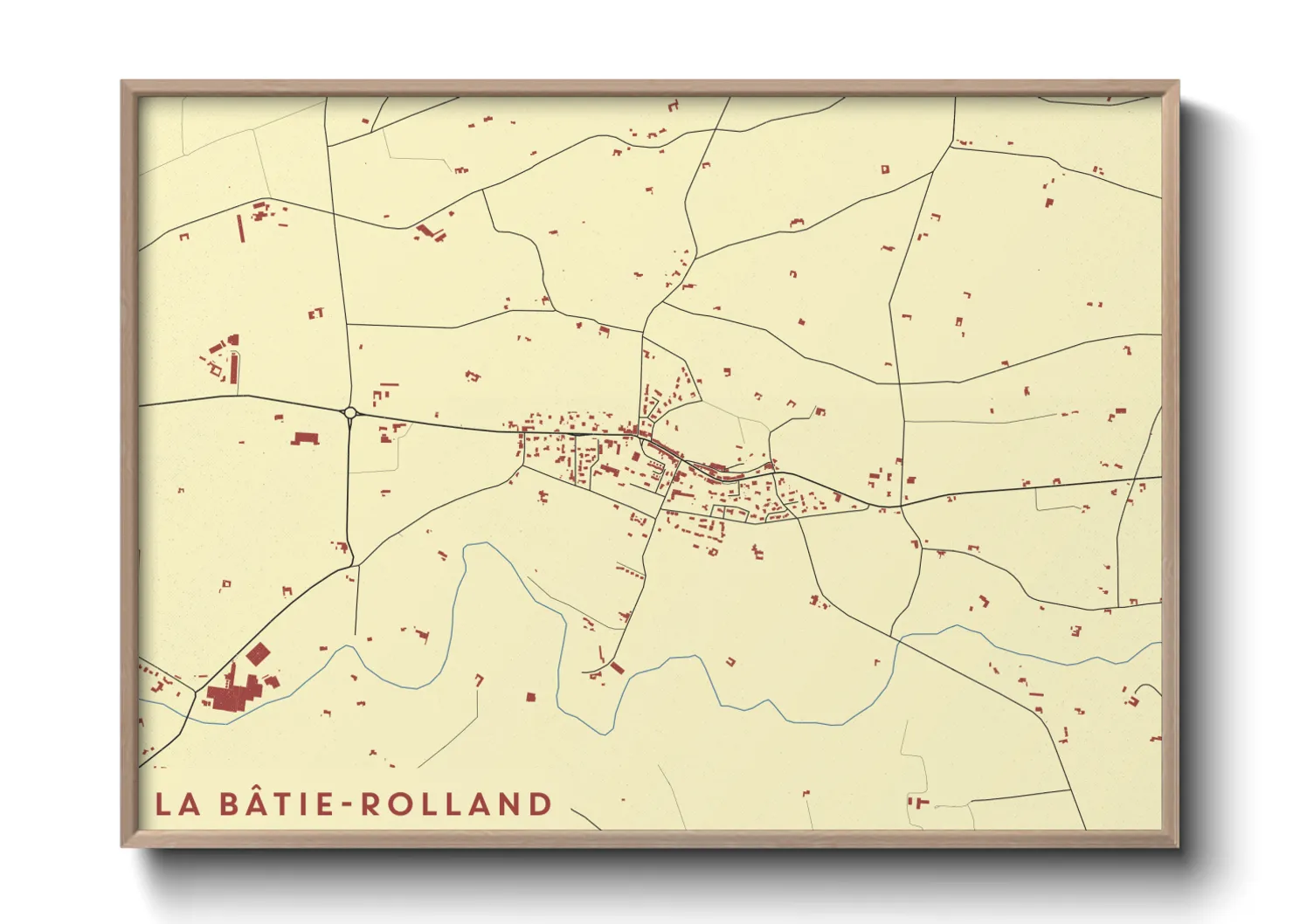 Une affiche de carte sur La Bâtie-Rolland