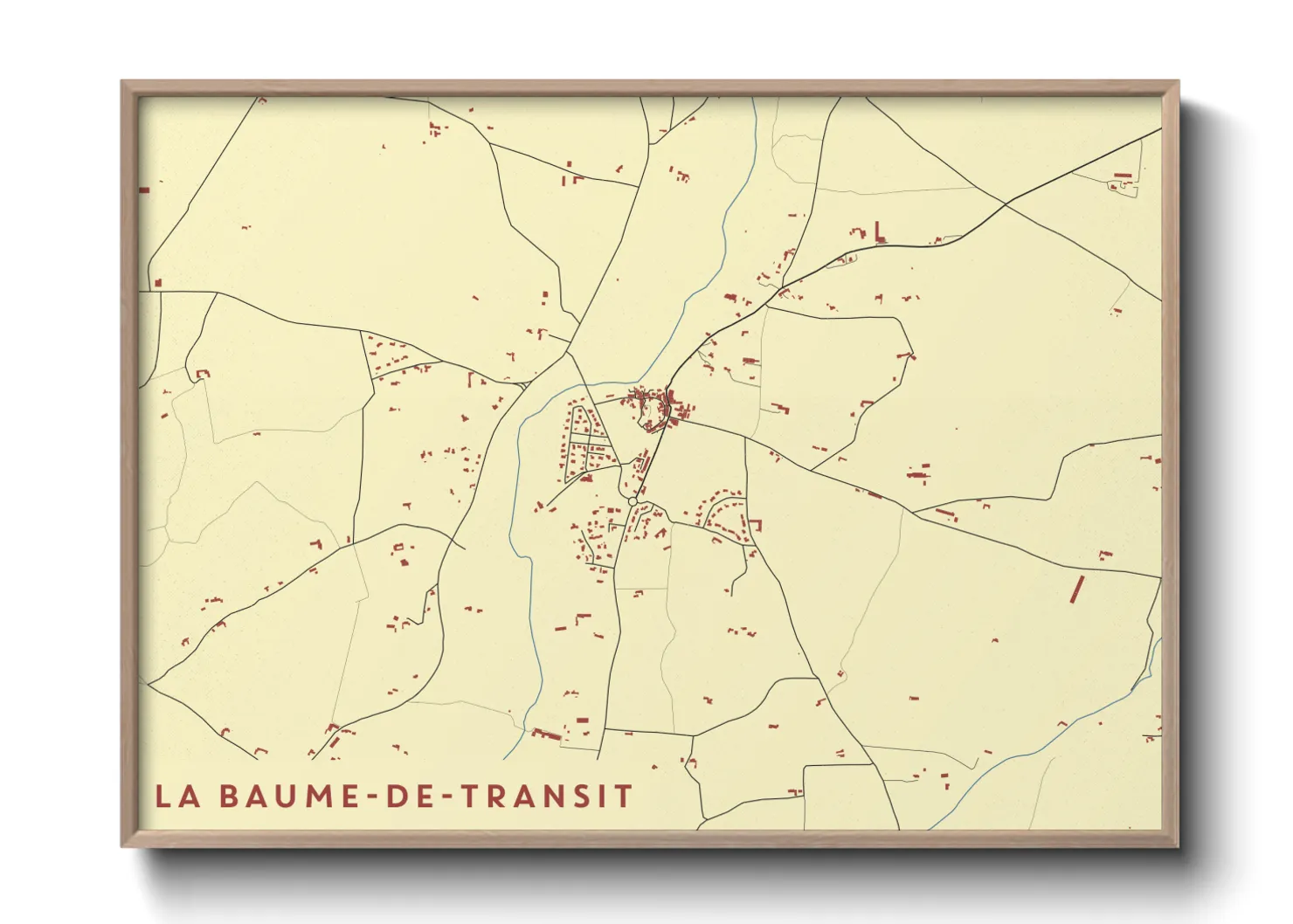 Une affiche de carte sur La Baume-de-Transit