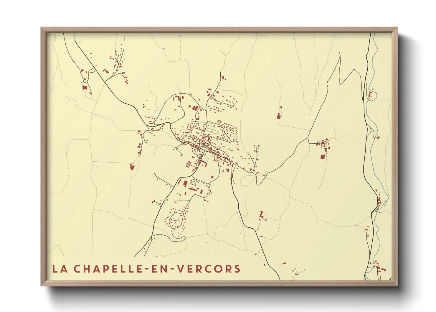 Une affiche de carte sur La Chapelle-en-Vercors