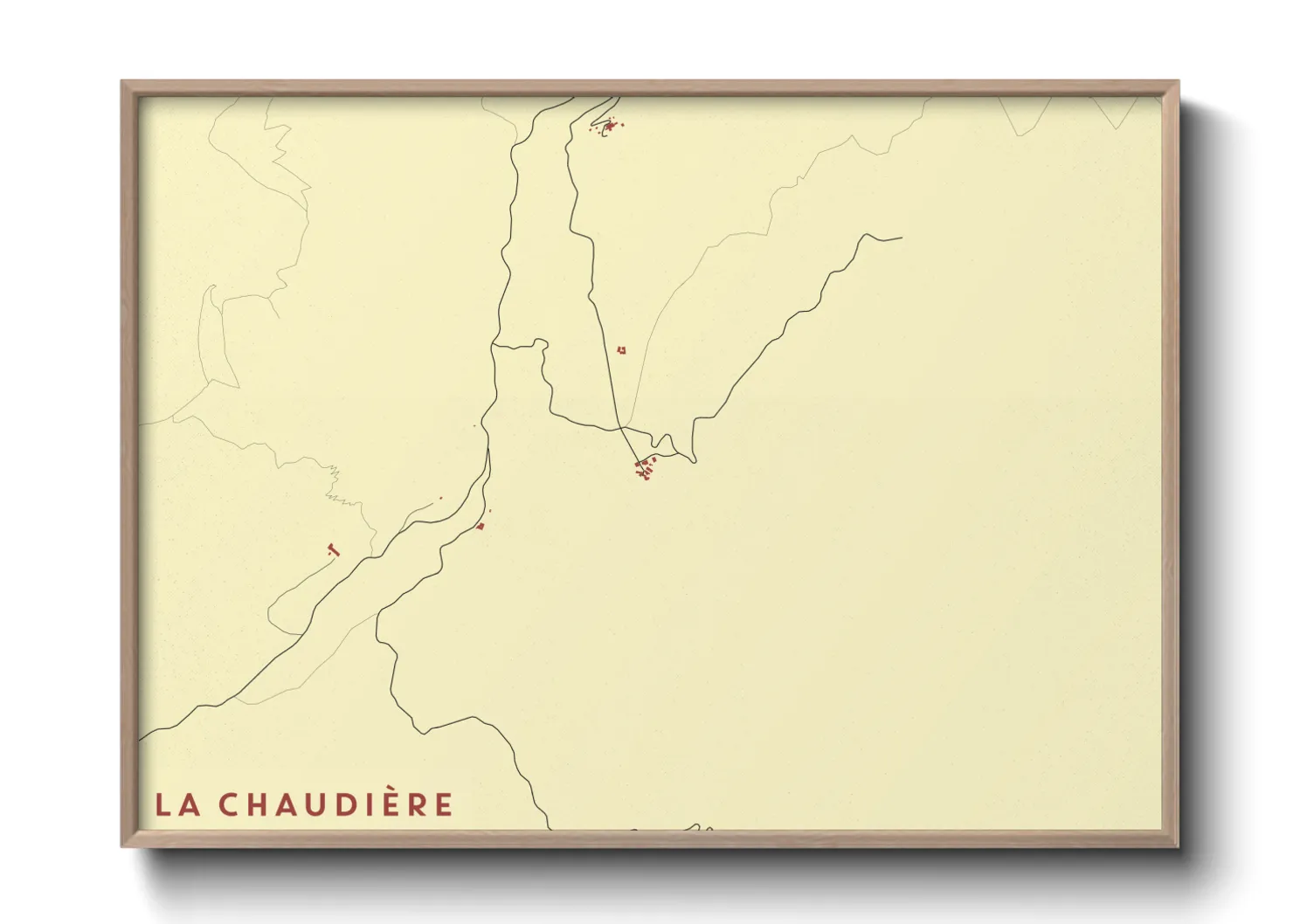 Une affiche de carte sur La Chaudière