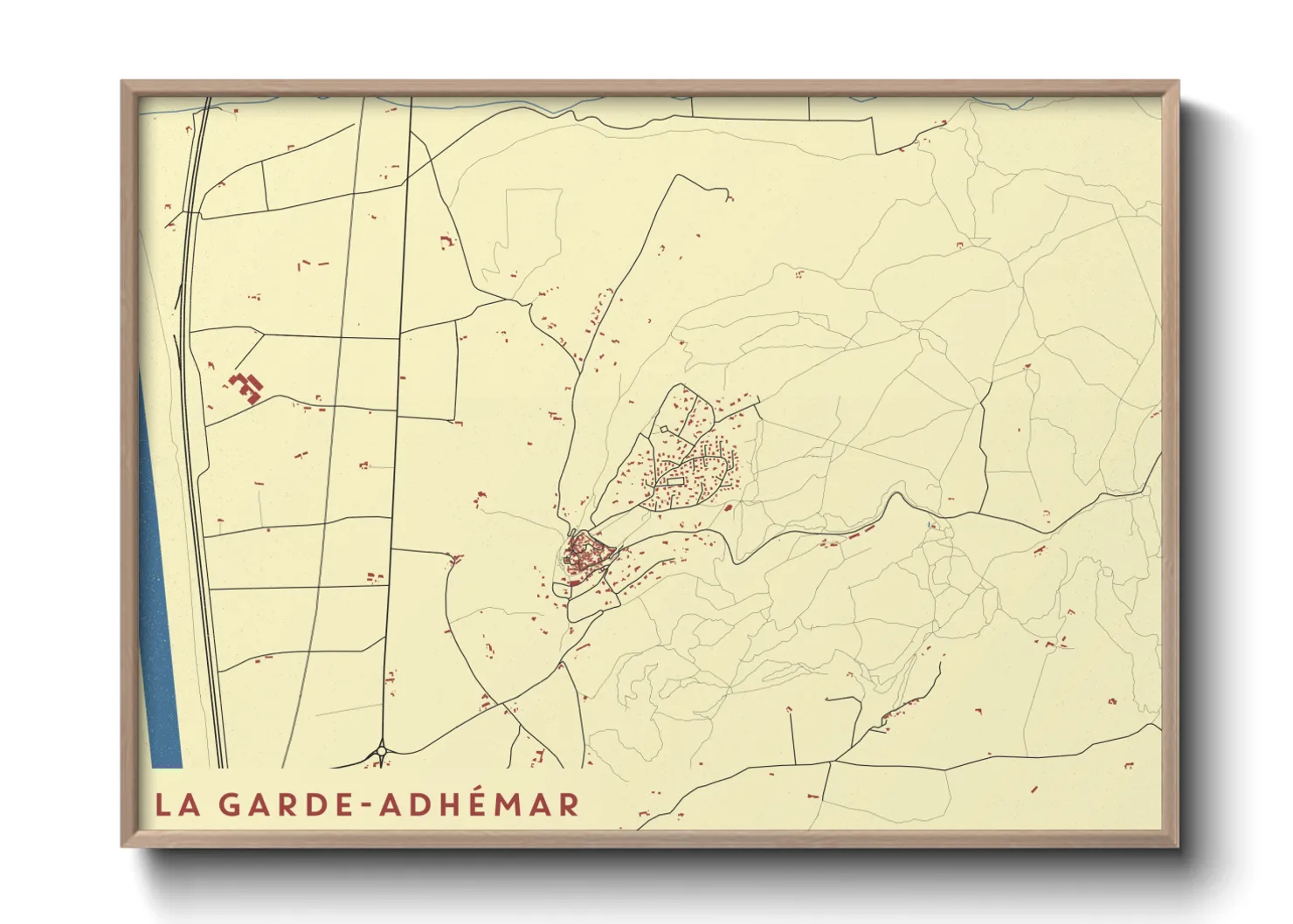 Une affiche de carte sur La Garde-Adhémar