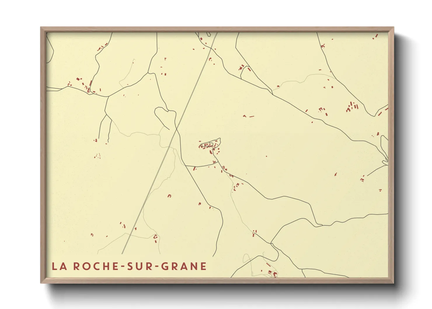 Une affiche de carte sur La Roche-sur-Grane
