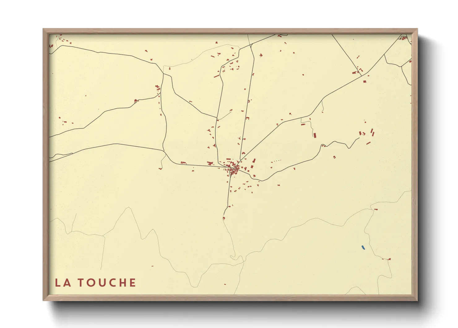 Une affiche de carte sur La Touche