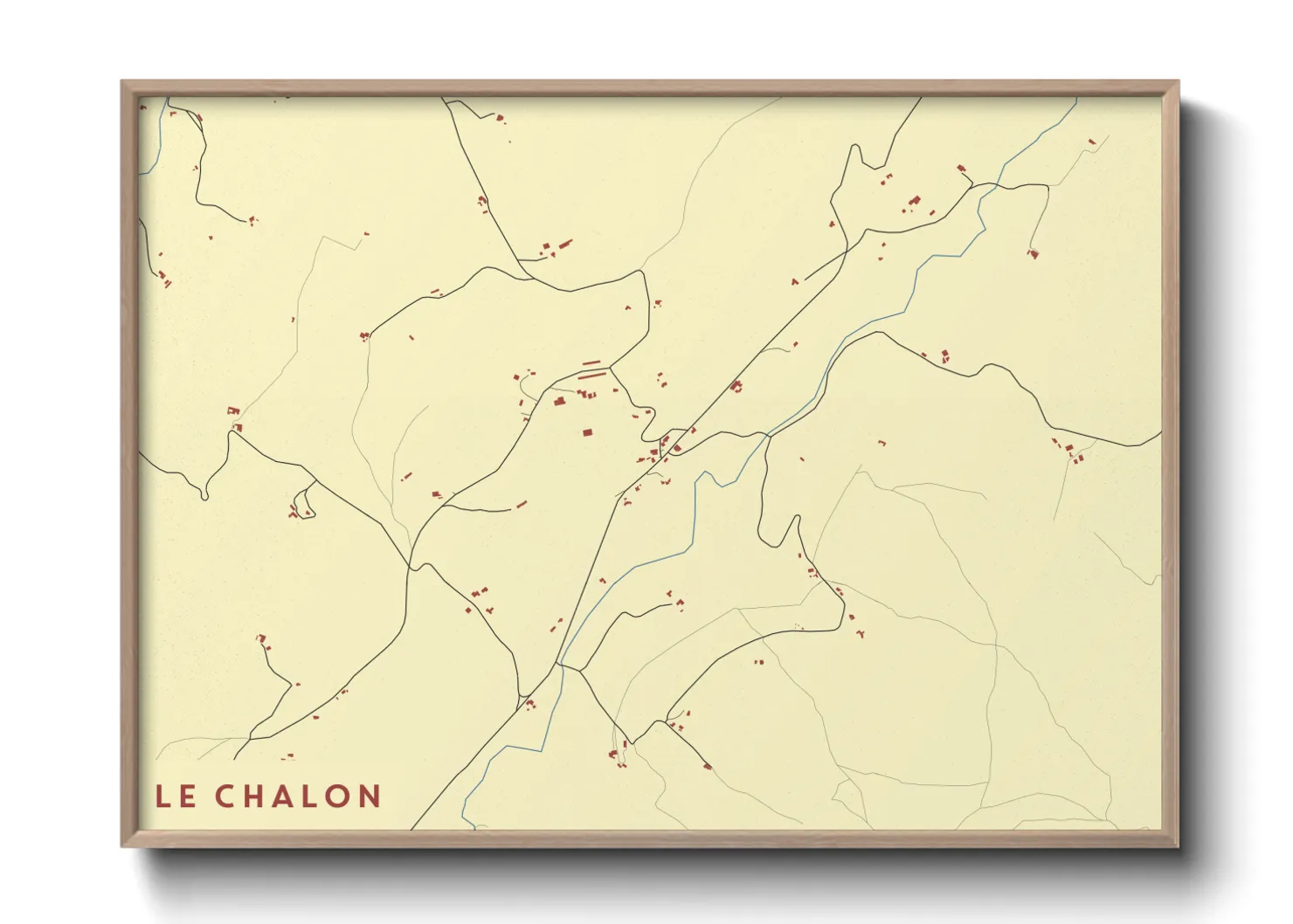 Une affiche de carte sur Le Chalon