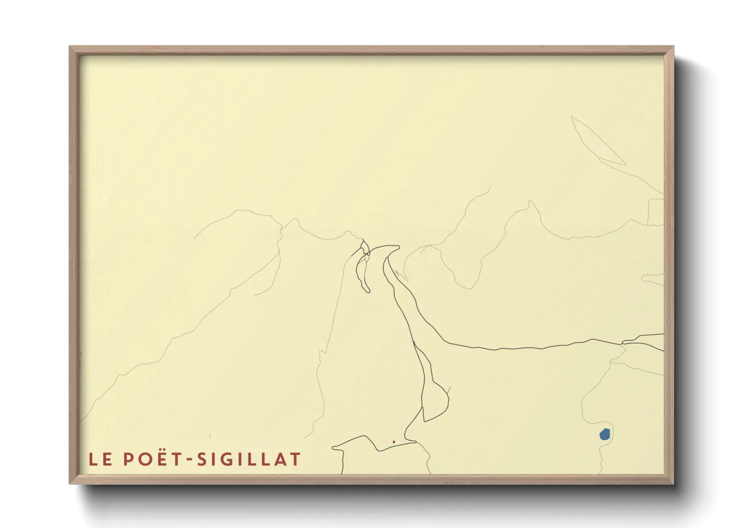 Une affiche de carte sur Le Poët-Sigillat