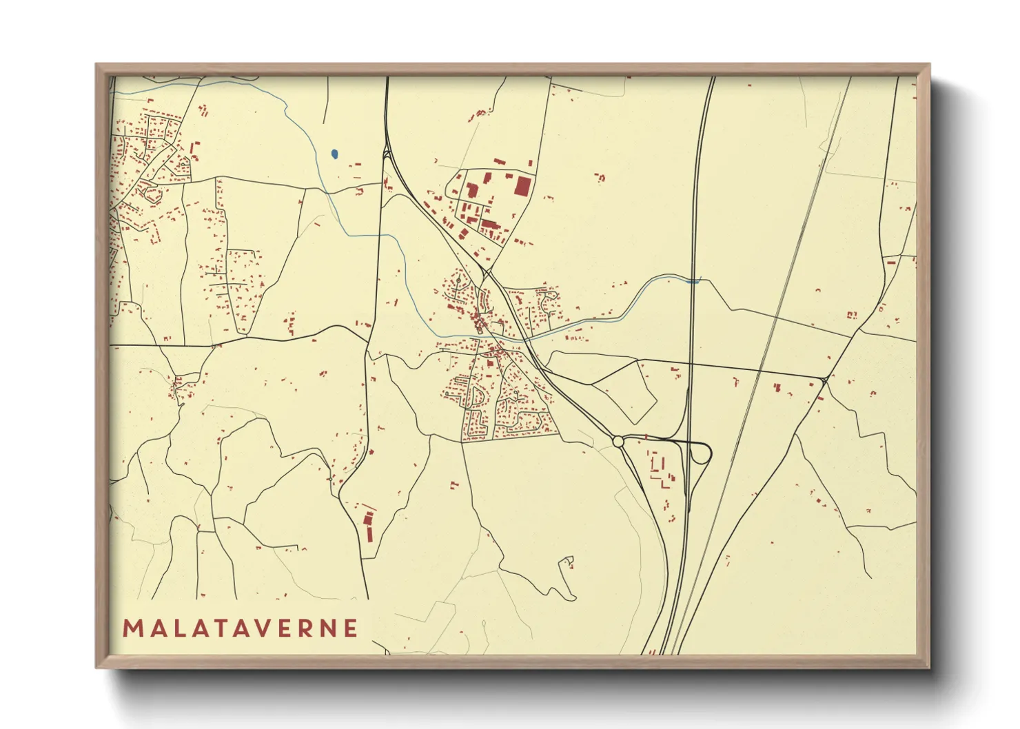 Une affiche de carte sur Malataverne