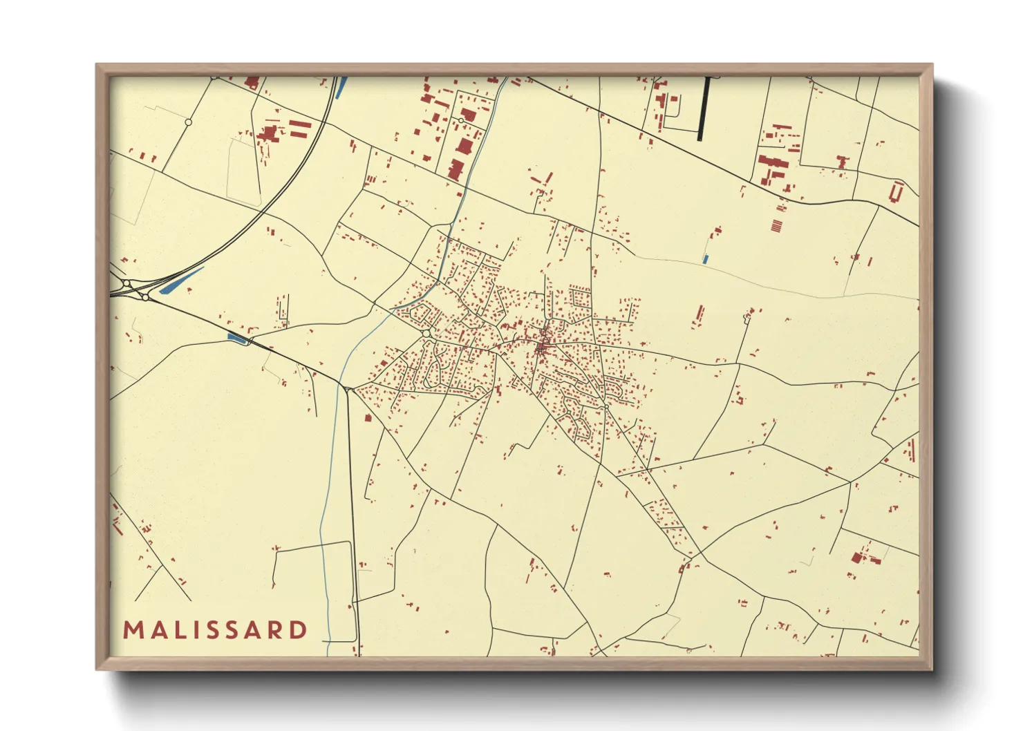 Une affiche de carte sur Malissard