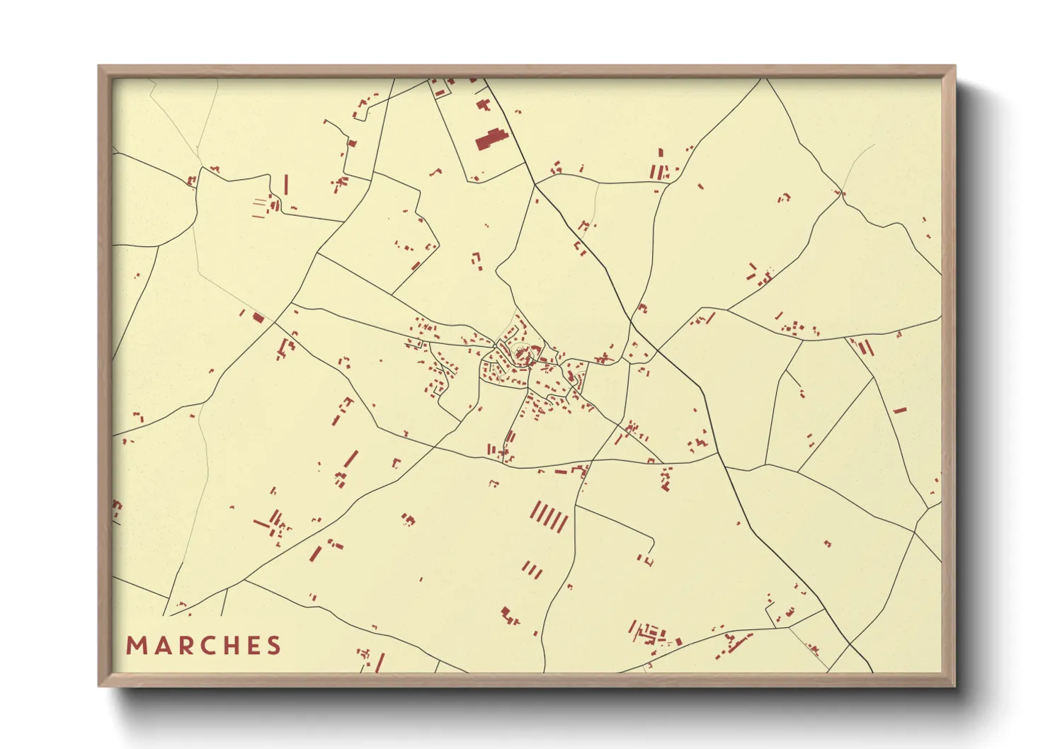 Une affiche de carte sur Marches