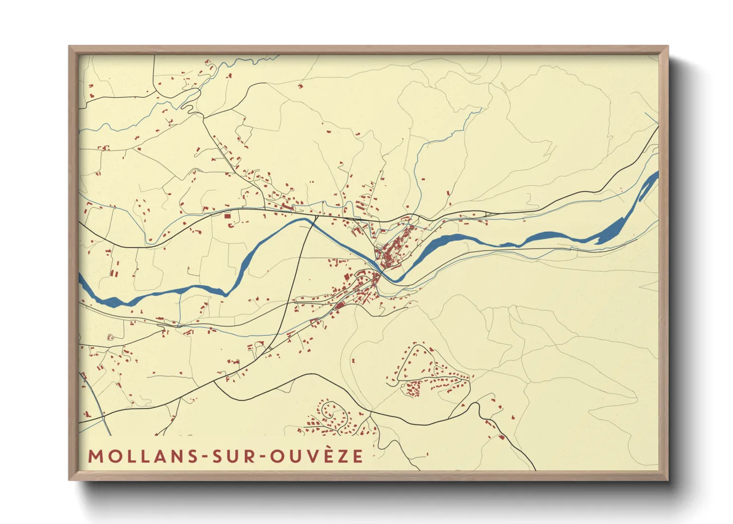 Une affiche de carte sur Mollans-sur-Ouvèze