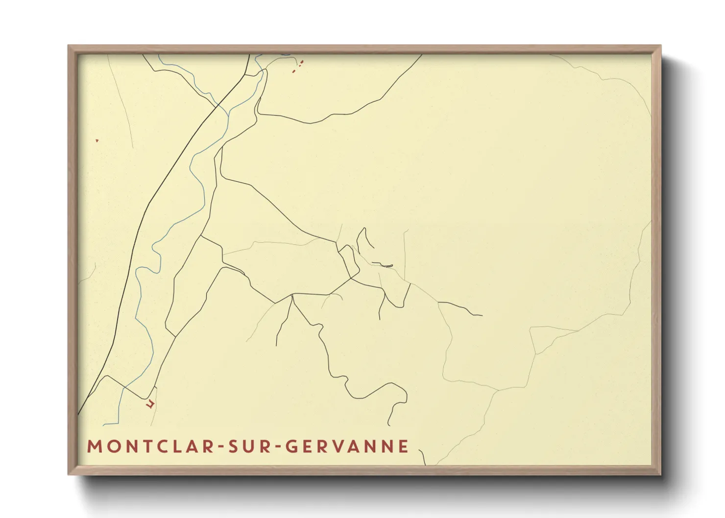 Une affiche de carte sur Montclar-sur-Gervanne