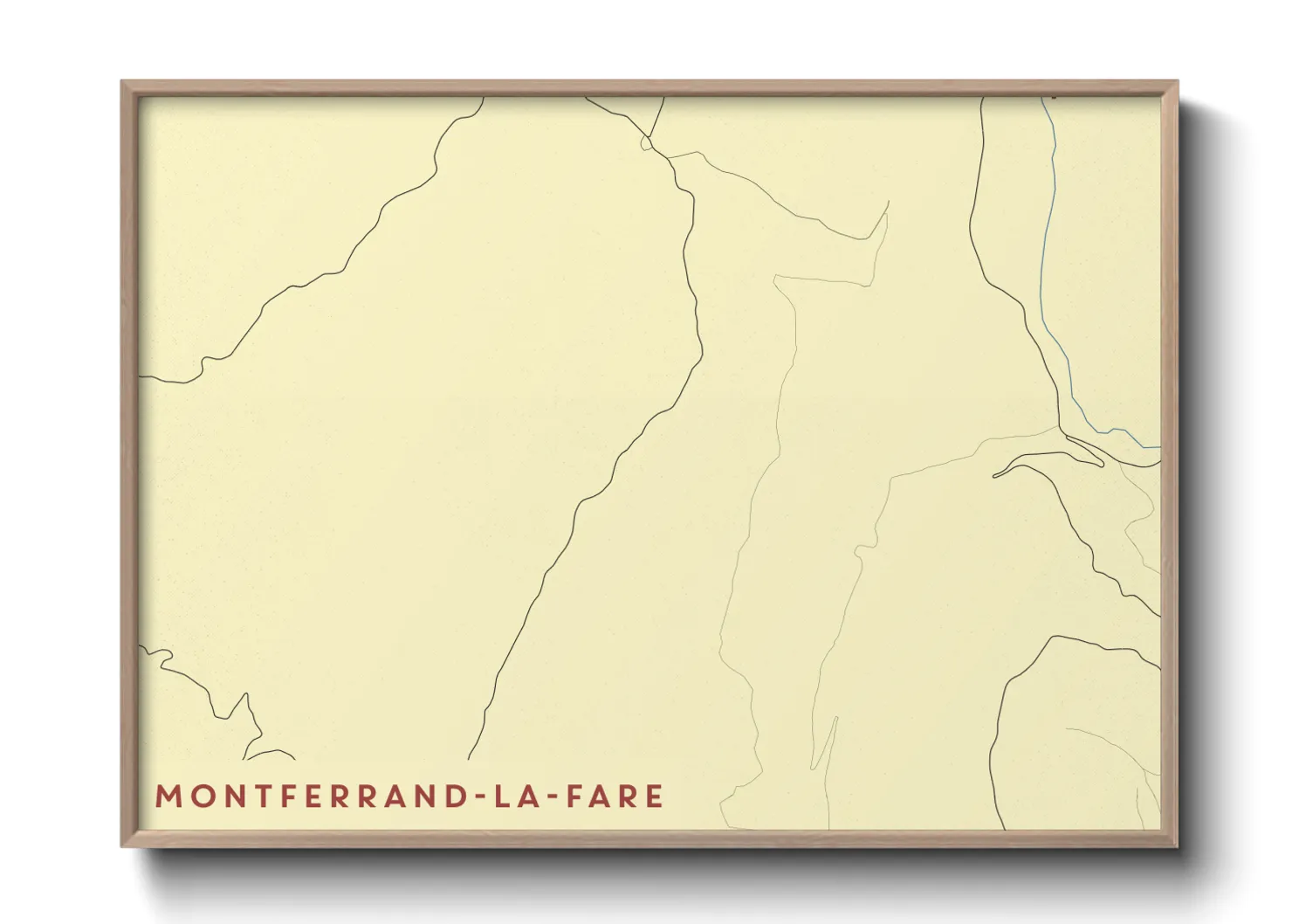 Une affiche de carte sur Montferrand-la-Fare