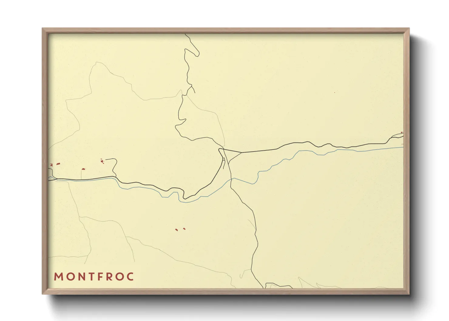 Une affiche de carte sur Montfroc