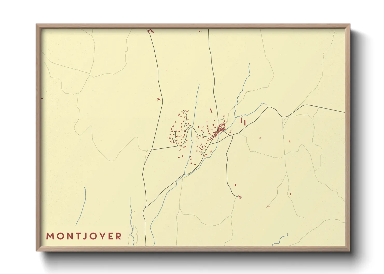 Une affiche de carte sur Montjoyer