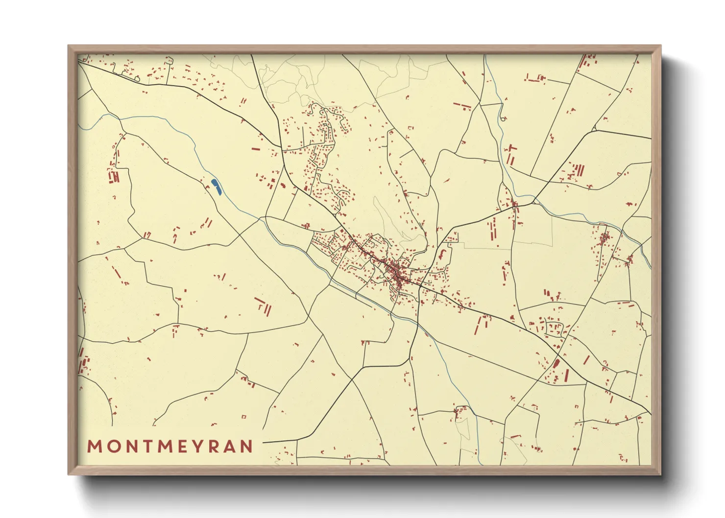 Une affiche de carte sur Montmeyran