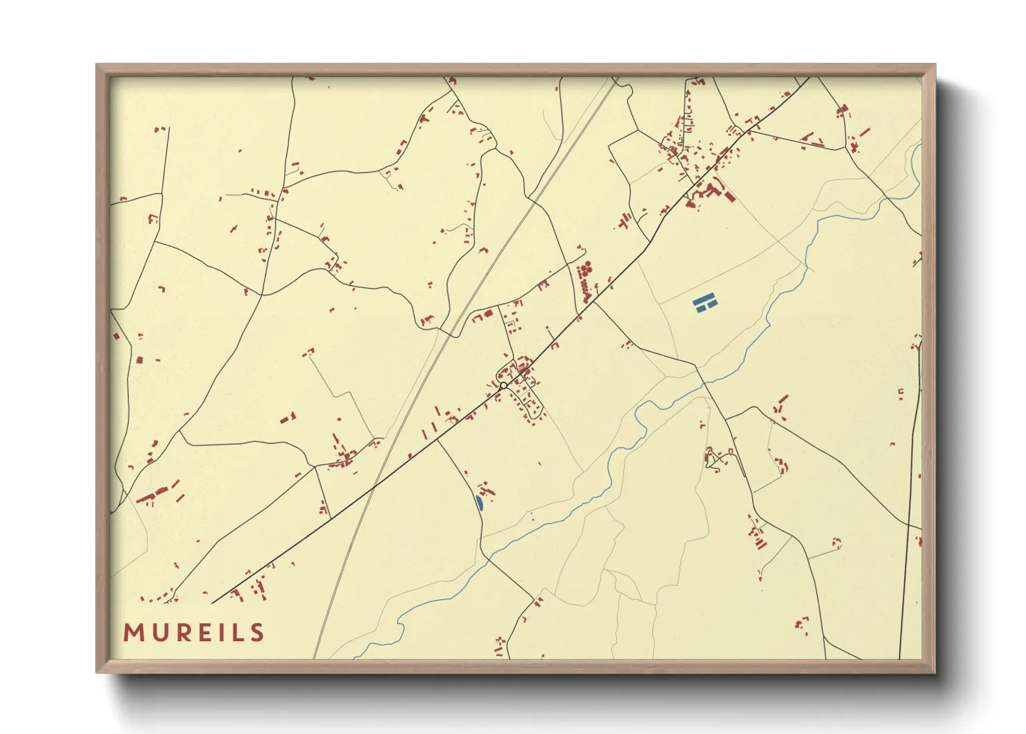 Une affiche de carte sur Mureils