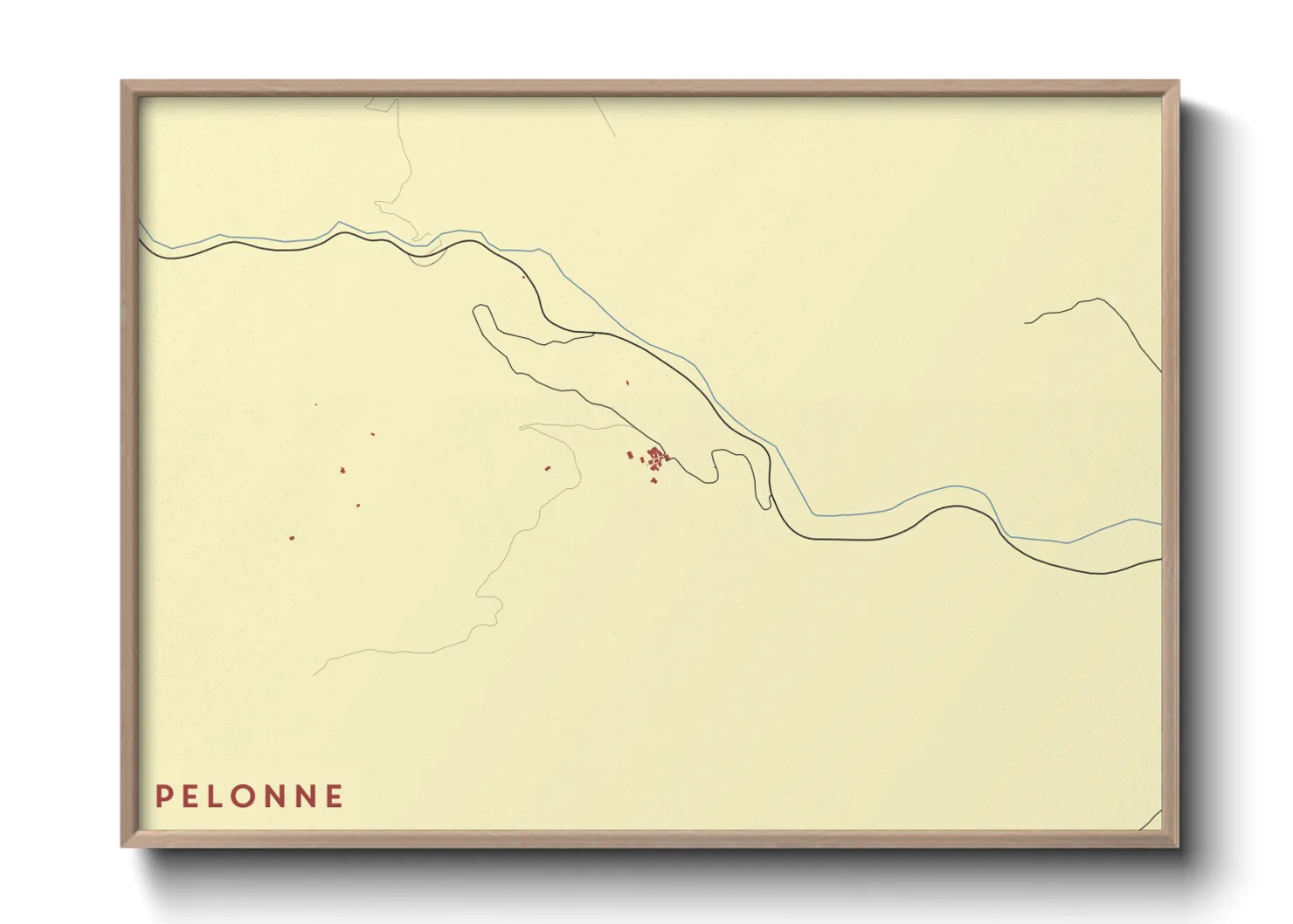 Une affiche de carte sur Pelonne