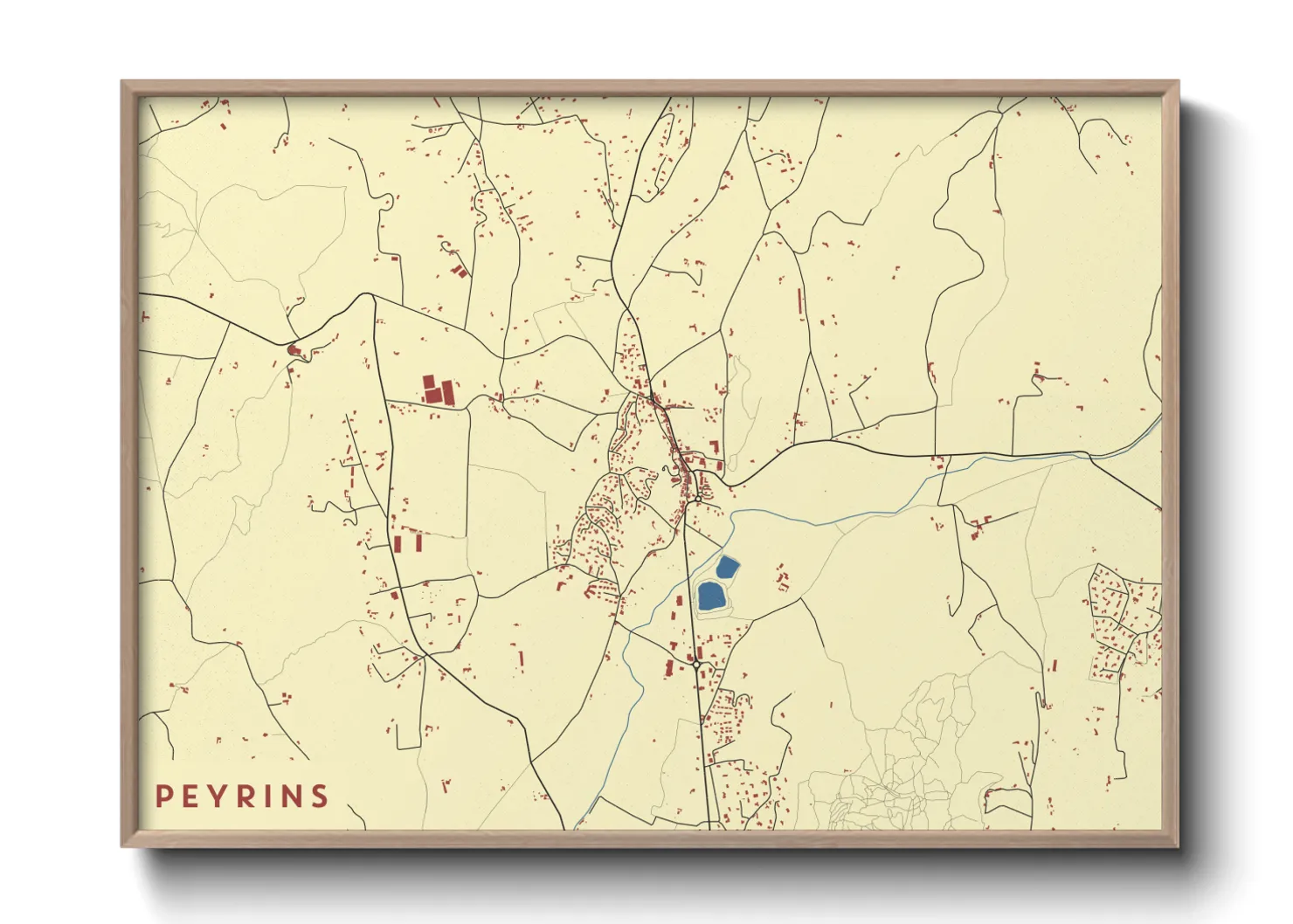 Une affiche de carte sur Peyrins