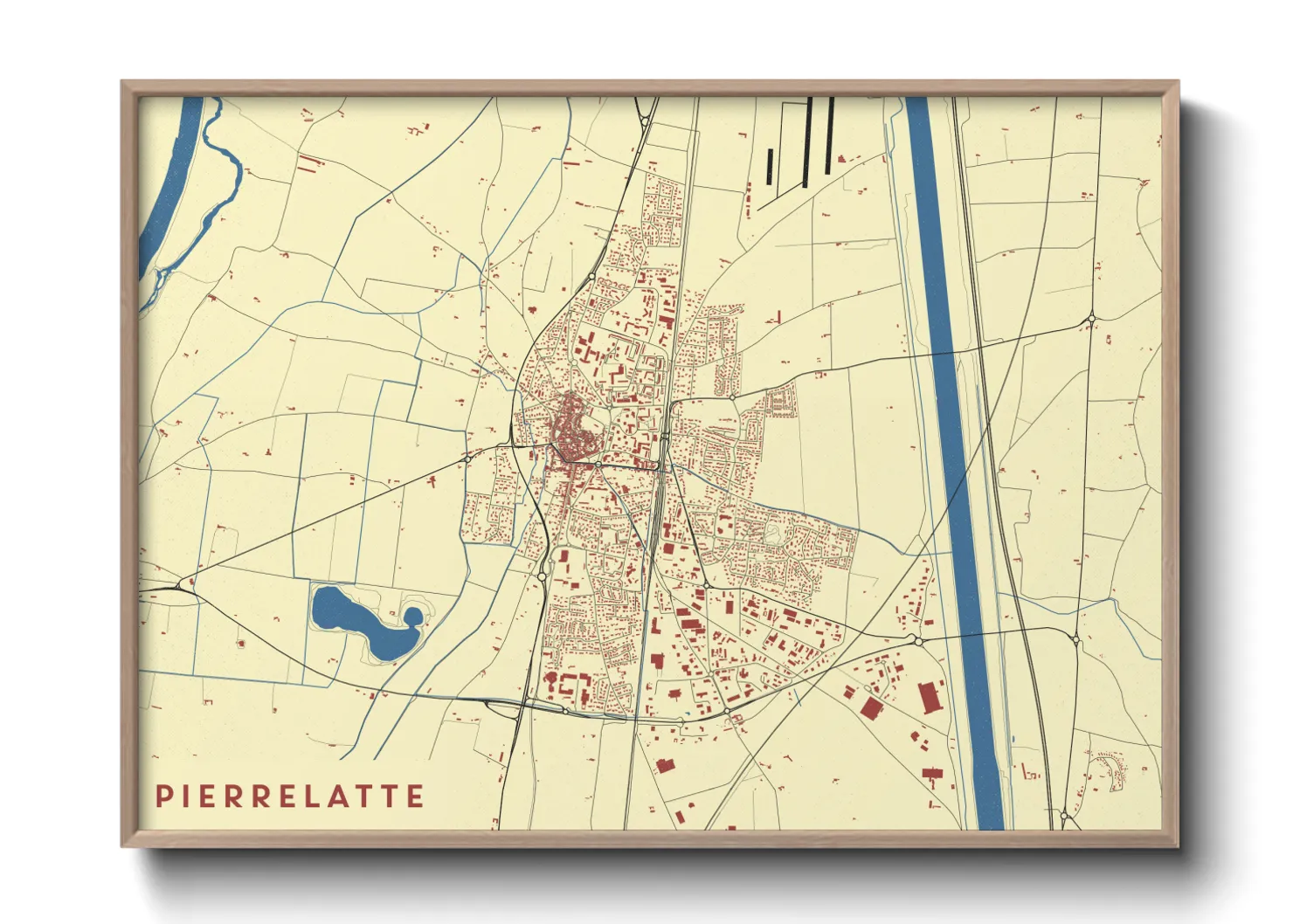 Une affiche de carte sur Pierrelatte