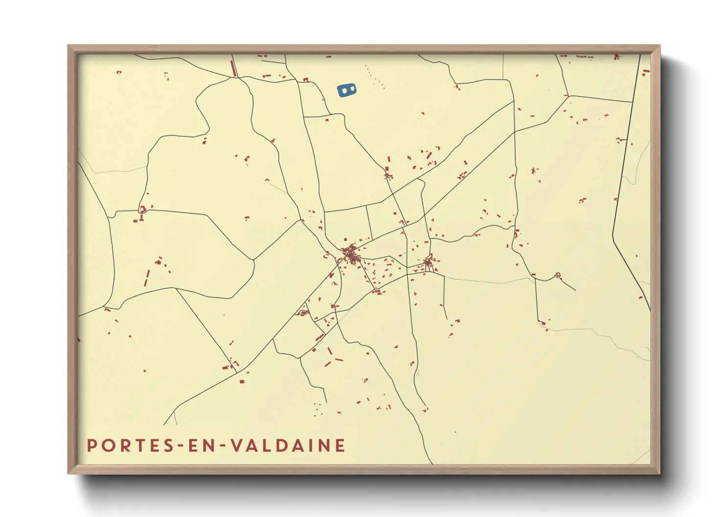 Une affiche de carte sur Portes-en-Valdaine