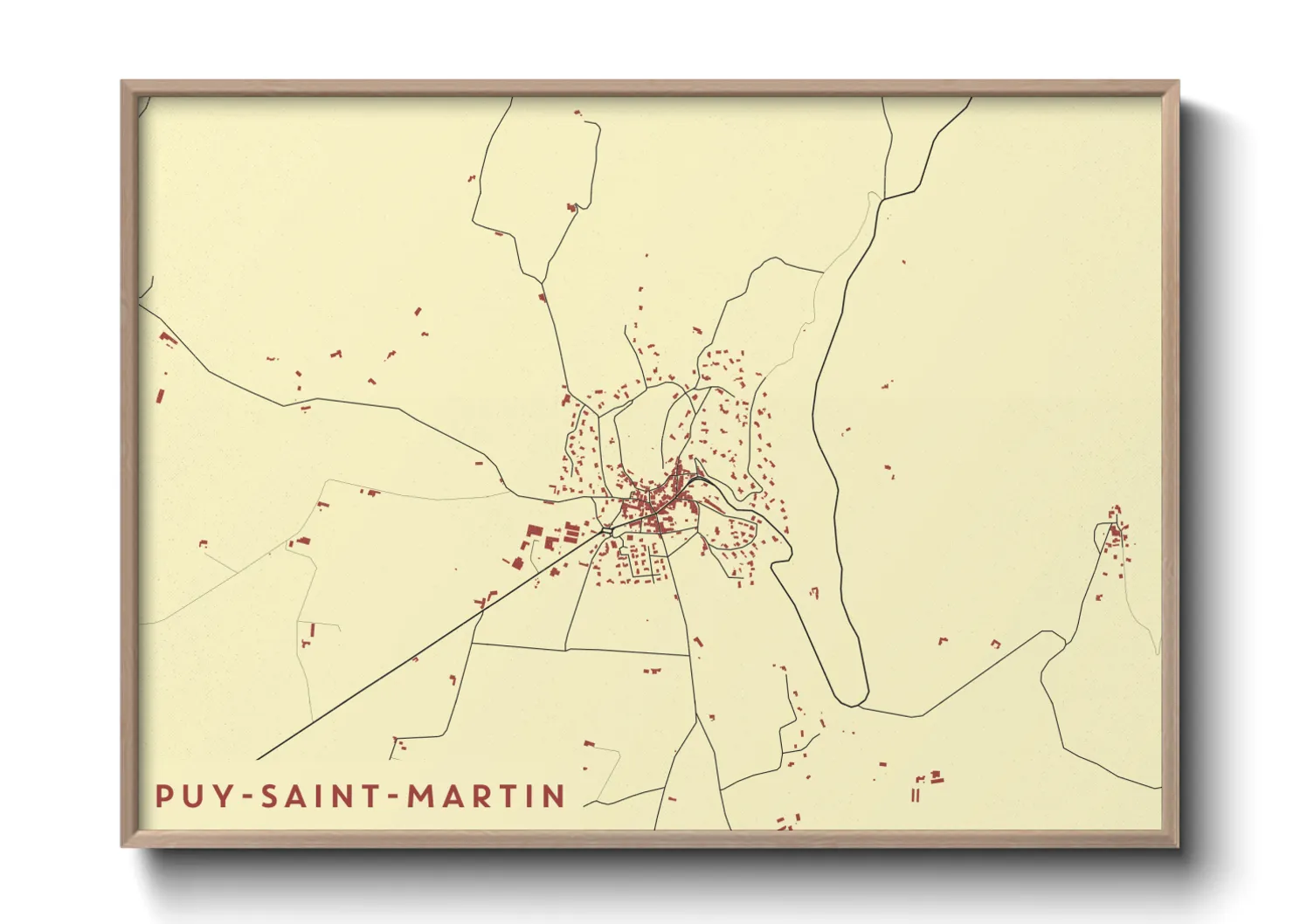 Une affiche de carte sur Puy-Saint-Martin