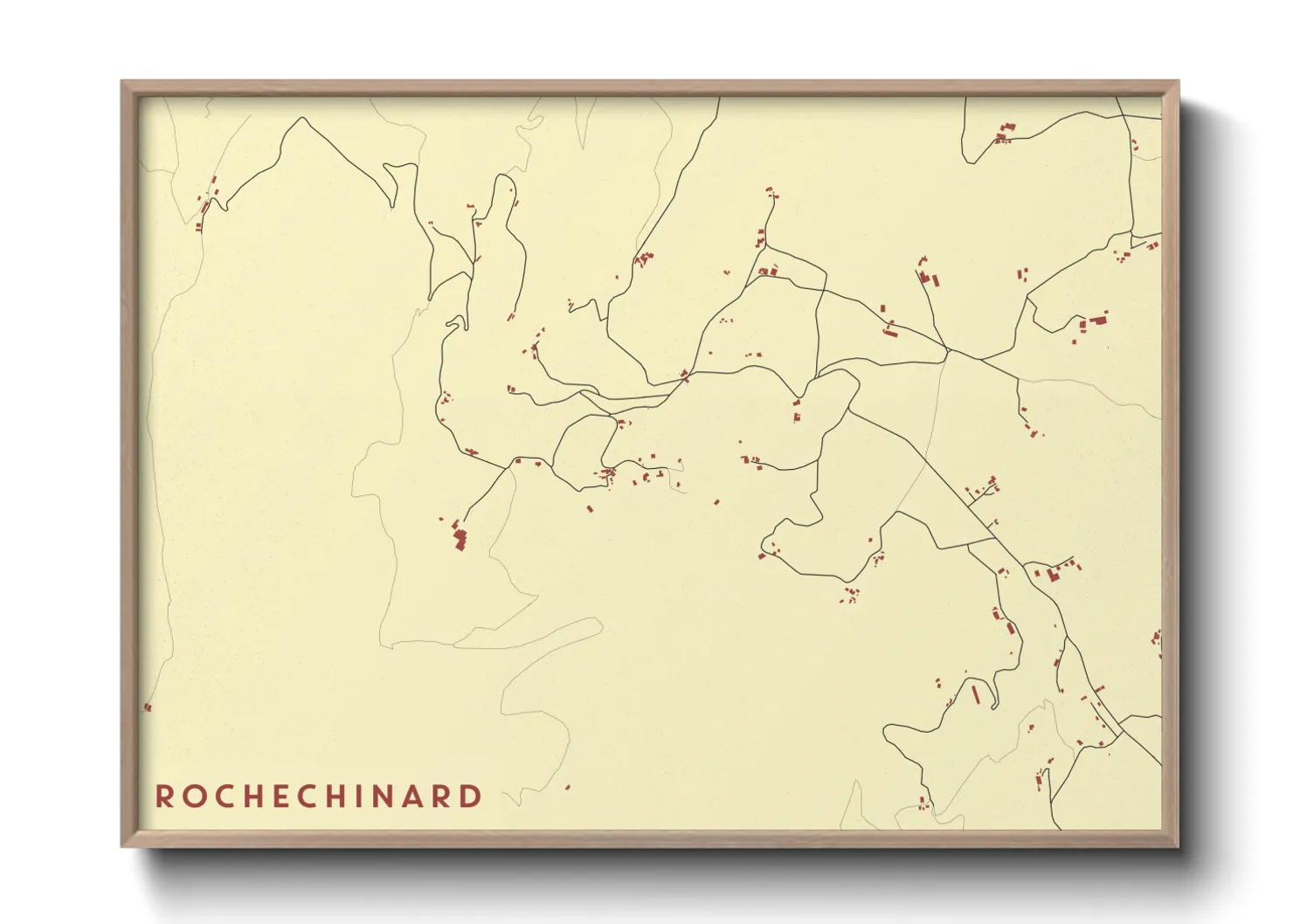 Une affiche de carte sur Rochechinard