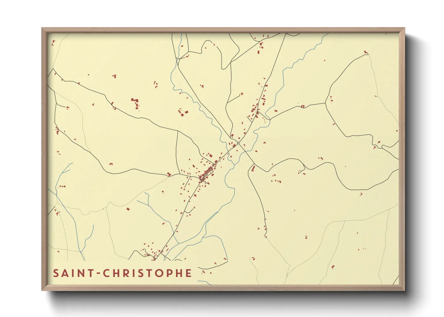 Une affiche de carte sur Saint-Christophe