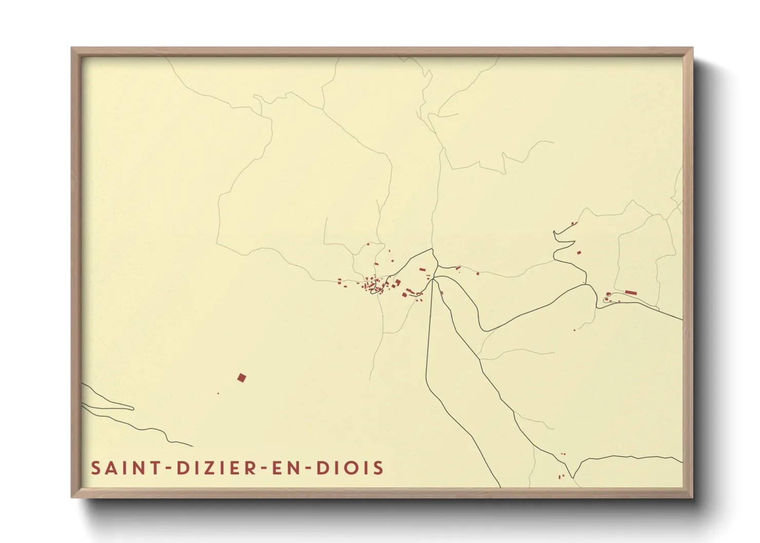 Une affiche de carte sur Saint-Dizier-en-Diois