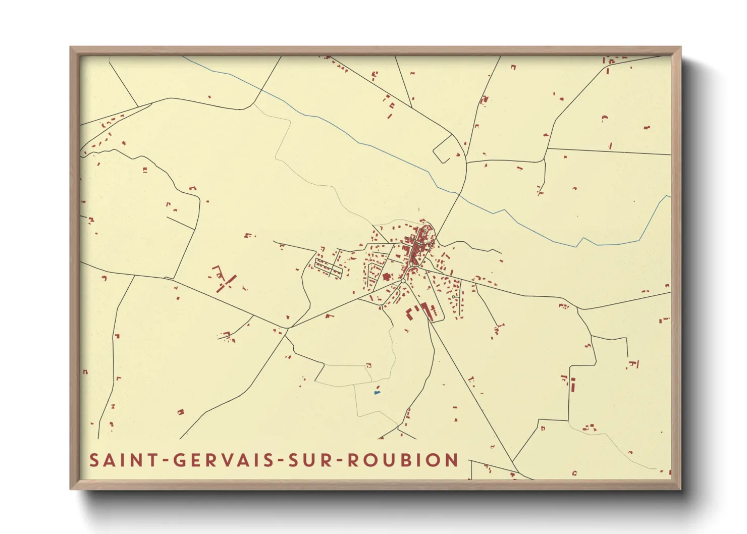 Une affiche de carte sur Saint-Gervais-sur-Roubion