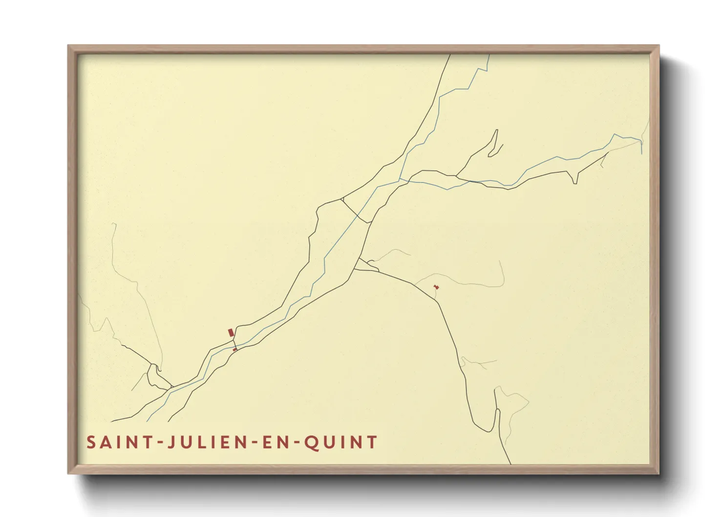Une affiche de carte sur Saint-Julien-en-Quint