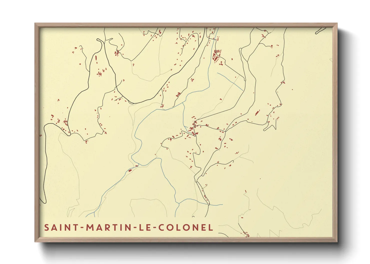 Une affiche de carte sur Saint-Martin-le-Colonel