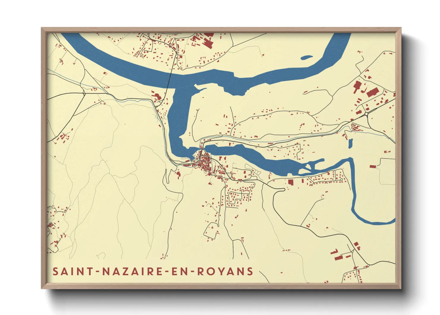 Une affiche de carte sur Saint-Nazaire-en-Royans