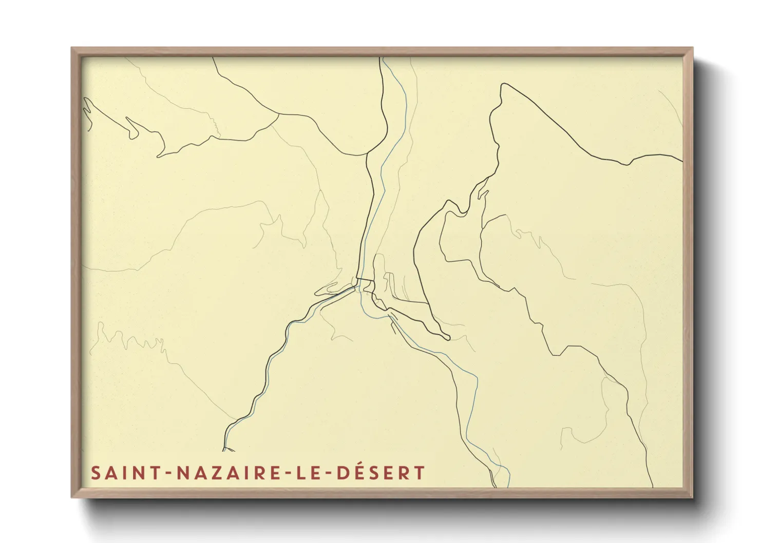 Une affiche de carte sur Saint-Nazaire-le-Désert