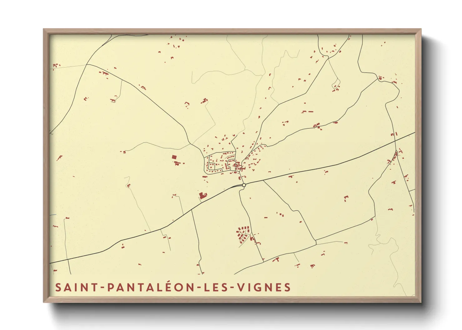 Une affiche de carte sur Saint-Pantaléon-les-Vignes