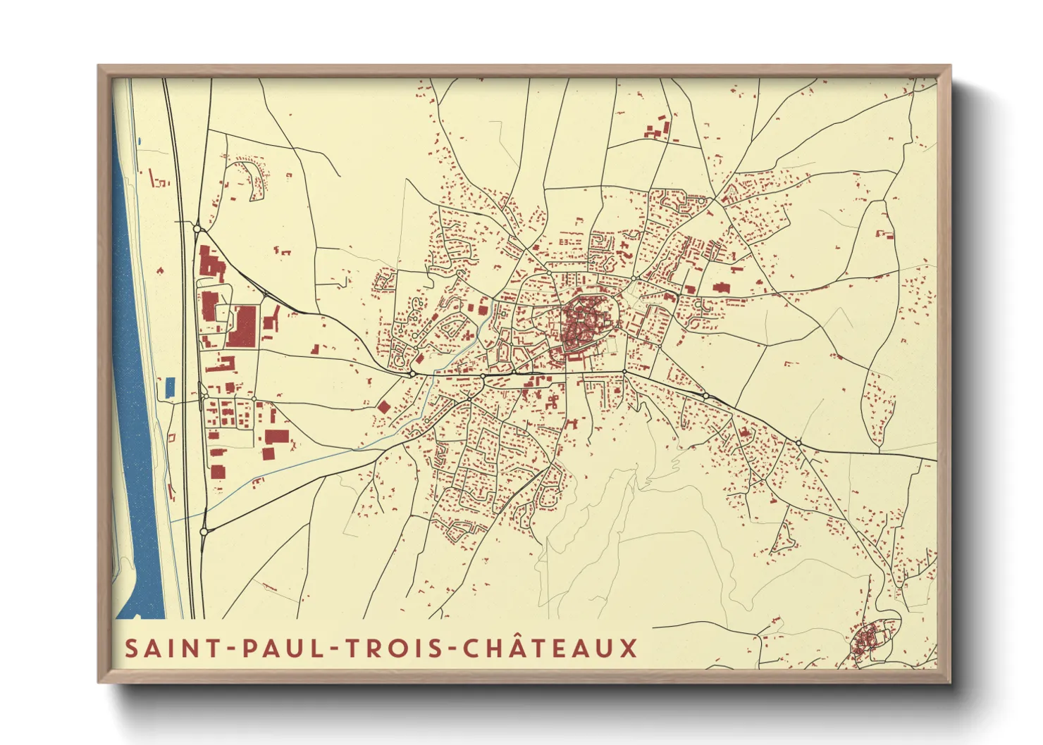 Une affiche de carte sur Saint-Paul-Trois-Châteaux